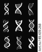 Group of DNA macromolecule human individual genetic codes, genome symbols in concept of biochemistry nanotechnology researches, deoxyribonucleic signs. DNA Macromolecule Human Individual Genetic Code. Стоковая иллюстрация, агентство Ingram Publishing / Фотобанк Лори