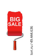 A strip of paint on which is written a Big Sale. Стоковая иллюстрация, агентство Ingram Publishing / Фотобанк Лори