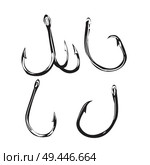 Fishing hook set. Стоковая иллюстрация, агентство Ingram Publishing / Фотобанк Лори