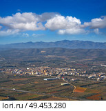 Alcala de Chivert Xivert aerial view in Castellon of Spain. Стоковое фото, агентство Ingram Publishing / Фотобанк Лори