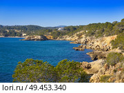 Ametlla L’ametlla de mar beach illot in Costa dorada of Tarragona in Catalonia. Стоковое фото, агентство Ingram Publishing / Фотобанк Лори