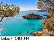 Ametlla L’ametlla de mar beach illot in Costa dorada of Tarragona in Catalonia. Стоковое фото, агентство Ingram Publishing / Фотобанк Лори