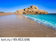 Playa Illot del Torn Hospitalet del Infant beach in Costa dorada of Tarragona Catalonia L’ametlla. Стоковое фото, агентство Ingram Publishing / Фотобанк Лори