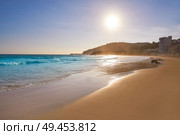 Oropesa de Mar beach La Concha playa in Castellon of Spain. Стоковое фото, агентство Ingram Publishing / Фотобанк Лори