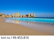Oropesa de Mar beach La Concha playa in Castellon of Spain. Стоковое фото, агентство Ingram Publishing / Фотобанк Лори