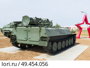Самоходный зенитный ракетный комплекс Стрела -10, противовоздушная оборона. Волгоградская область, Средняя Ахтуба, Россия. (2022 год). Редакционное фото, фотограф Андрей Цыганков / Фотобанк Лори