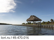 Pier on the sea, Turneffe Island, Belize. Стоковое фото, агентство Ingram Publishing / Фотобанк Лори