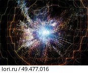 Exponential Technology. Bright math-generated abstract radial elements to illustrate concept of rapid expansion on the subject of science, education and technology. Стоковое фото, агентство Ingram Publishing / Фотобанк Лори