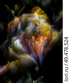 Coloring Space series. Three dimension multicolored cloudy formations. Abstraction on the subject of art, imagination, creativity and education. Стоковое фото, агентство Ingram Publishing / Фотобанк Лори