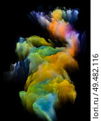 Coloring Space series. Three dimension variegated cloudy formations. Abstraction on the subject of art, imagination, creativity and education. Стоковое фото, агентство Ingram Publishing / Фотобанк Лори