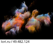 Coloring Space series. Three dimension vivid cloudy formations. Abstraction on the subject of art, imagination, creativity and education. Стоковое фото, агентство Ingram Publishing / Фотобанк Лори
