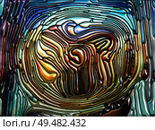 Liquid Pattern series. Backdrop of Stained glass design reminiscent of Art Nouveau on the subject of Nature, beauty and spirituality. Стоковое фото, агентство Ingram Publishing / Фотобанк Лори