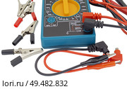 Цифровой мультиметр на белом фоне. Digital  multimeter on a white background. Стоковое фото, фотограф Татьяна Д / Фотобанк Лори