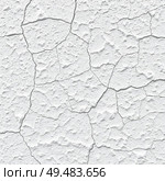 Close up of rough white wall surface with cracks. Стоковое AI-изображение, AI-художник Анастасия / Фотобанк Лори