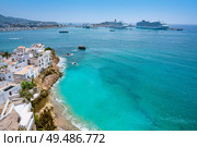Ibiza Eivissa skyline from Dalt Vila in Balearic Islands. Стоковое фото, агентство Ingram Publishing / Фотобанк Лори