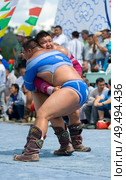 Buryat (Mongolian) heavy weight wrestlers (2010 год). Редакционное фото, фотограф Александр Подшивалов / Фотобанк Лори