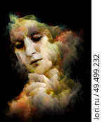 My Demon Angel Woman series. Portrait of a young woman with surreal elements on the subject of female nature, inner world and human drama. Стоковое фото, агентство Ingram Publishing / Фотобанк Лори