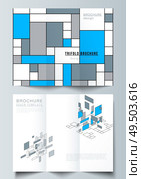 The minimal vector illustration layouts. Modern creative covers design templates for trifold brochure or flyer. Abstract polygonal background, colorful mosaic pattern, retro bauhaus de stijl design. The minimal vector illustration layouts. Modern creative covers design templates for trifold brochure or flyer. Abstract polygonal background, colorful mosaic pattern, retro bauhaus de stijl design. Стоковая иллюстрация, агентство Ingram Publishing / Фотобанк Лори