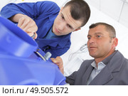 electrical apprentice adn his teacher. Стоковое фото, агентство Ingram Publishing / Фотобанк Лори