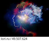 Color of Dreams. Inner Nature series. Artistic abstraction composed of child’s mind illustration fused with fractal paint on the topic of art, creativity, poetry and spiritual life. Стоковое фото, агентство Ingram Publishing / Фотобанк Лори