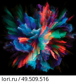 Color Emotion series. Backdrop of color burst splash explosion on the subject of imagination, creativity art and design. Стоковое фото, агентство Ingram Publishing / Фотобанк Лори