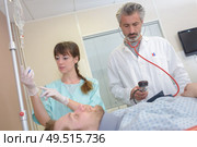 portrait of operation using endoscopic equipment. Стоковое фото, агентство Ingram Publishing / Фотобанк Лори