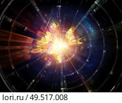 Exponential Technology. Bright math-generated abstract radial elements to illustrate concept of rapid expansion on the subject of science, education and technology. Стоковое фото, агентство Ingram Publishing / Фотобанк Лори