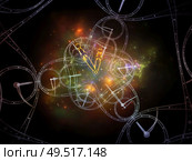 Time Relativity. Faces of Time series. Design composed of clock dials and abstract elements as a metaphor for science, education and modern technologies. Стоковое фото, агентство Ingram Publishing / Фотобанк Лори