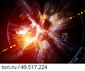 Exponential Burst. Bright math-generated abstract radial elements to illustrate concept of rapid expansion on the subject of science, education and technology. Стоковое фото, агентство Ingram Publishing / Фотобанк Лори