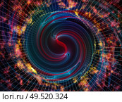 Wave Function series. Composition of colored sine vibrations, light and fractal elements on the subject of sound equalizer, music spectrum and  quantum probability. Стоковое фото, агентство Ingram Publishing / Фотобанк Лори