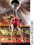 The sexual young girl in night club. Стоковое фото, агентство Ingram Publishing / Фотобанк Лори