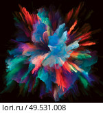 Color Emotion series. Backdrop of color burst splash explosion on the subject of imagination, creativity art and design. Стоковое фото, агентство Ingram Publishing / Фотобанк Лори