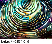 Liquid Pattern series. Composition of Stained glass design reminiscent of Art Nouveau on the subject of Nature, beauty and spirituality. Стоковое фото, агентство Ingram Publishing / Фотобанк Лори