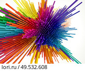 Displacement Worlds. 3D rendering of spherical noise displacement pattern on the subject of education, three dimensional technology, mathematic and virtual 3D rendering. Стоковое фото, агентство Ingram Publishing / Фотобанк Лори