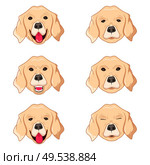 A vector illustration of Labrador Retriever Emoticons. Стоковая иллюстрация, агентство Ingram Publishing / Фотобанк Лори