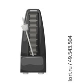 Metronome with pendulum in motion, metal equipment of music and beat mechanism vector. Black science rhythm equipment and glossy pendular education object. Metronome with Pendulum in Motion, Science Vector. Стоковая иллюстрация, агентство Ingram Publishing / Фотобанк Лори