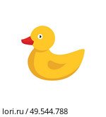 Yellow rubber duck. Cartoon cute ducky for bath. Стоковая иллюстрация, агентство Ingram Publishing / Фотобанк Лори