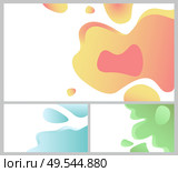 Design of web page vector, business banner abstraction. Background white and blue color, abstract formless shapes, creative theme for site or presentation. 3D paper. Design of Web Page, Business Banner Abstraction. Стоковая иллюстрация, агентство Ingram Publishing / Фотобанк Лори