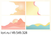 Design of web page vector, business banner abstraction. Background white and blue color, abstract formless shapes, creative theme for site or presentation. 3D paper. Design of Web Page, Business Banner Abstraction. Стоковая иллюстрация, агентство Ingram Publishing / Фотобанк Лори