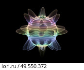 Fractal Virus series. 3D rendering of translucent colorful viral particles on the subject of health, COVID-19, infection, disease and Coronavirus epidemic. Стоковое фото, агентство Ingram Publishing / Фотобанк Лори