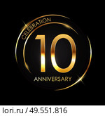 Template 10 Years Anniversary Vector Illustration EPS10. Template 10 Years Anniversary Vector Illustration. Стоковая иллюстрация, агентство Ingram Publishing / Фотобанк Лори