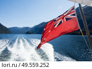 New Zealand ensign flying. Стоковое фото, агентство Ingram Publishing / Фотобанк Лори