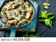 Dolma or sarma,stuffed sorrel leaves with rice and meat.Oriental cuisine. Eastern dolma or sarma. Стоковое фото, агентство Ingram Publishing / Фотобанк Лори