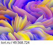 Geometry of Random. Dimensional Wave series. Creative arrangement of Swirling Color Texture. 3D Rendering of random turbulence in relevance to art, creativity and design. Стоковое фото, агентство Ingram Publishing / Фотобанк Лори