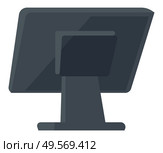Monitor of computer, pc device, element of cashbox. Electronic equipment, sale old collection, business retail, business technology, network. Vector illustration in flat cartoon style. Electronic Equipment, Monitor of Computer Vector. Стоковая иллюстрация, агентство Ingram Publishing / Фотобанк Лори