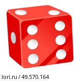 Casino gambling elements, isolated red dice with white dots. Tossing cubes to see result, betting and playing on money in gambler place. Vector illustration in flat cartoon style. Casino Dice Playing Cubes with Dots Number Vector. Стоковая иллюстрация, агентство Ingram Publishing / Фотобанк Лори
