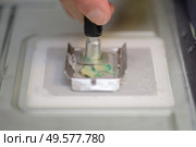 close up of electronic chip. Стоковое фото, агентство Ingram Publishing / Фотобанк Лори