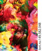 Color Swirl series. Visually pleasing composition of colorful motion of liquid paint on canvas for subject of life, creativity and art. Стоковое фото, агентство Ingram Publishing / Фотобанк Лори