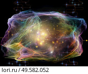 Networking Randomness series. Background of organic fractal geometry, network lines and lights on the subject of modern technology and scientific research. Стоковое фото, агентство Ingram Publishing / Фотобанк Лори