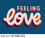 Greeting card with Happy Valentine’s Day hand lettering design. Colorful hand drawn illustration with typography. . Стоковая иллюстрация, агентство Ingram Publishing / Фотобанк Лори